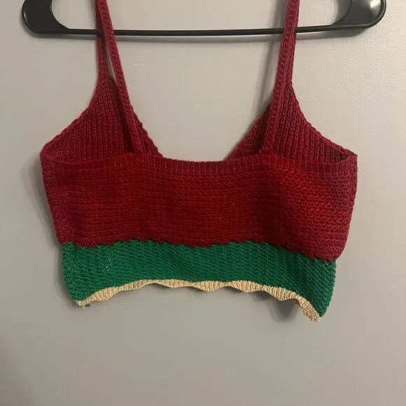 Women's crochet mushroom pattern cami size medium - Picture 2 of 3